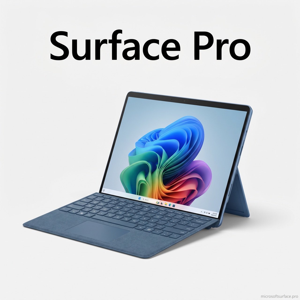 Surface Pro X — Microsoft Surface Pro (12-inch, 2025 Copilot+ PC) in sapphire blue with Flex Keyboard repair service in Dubai